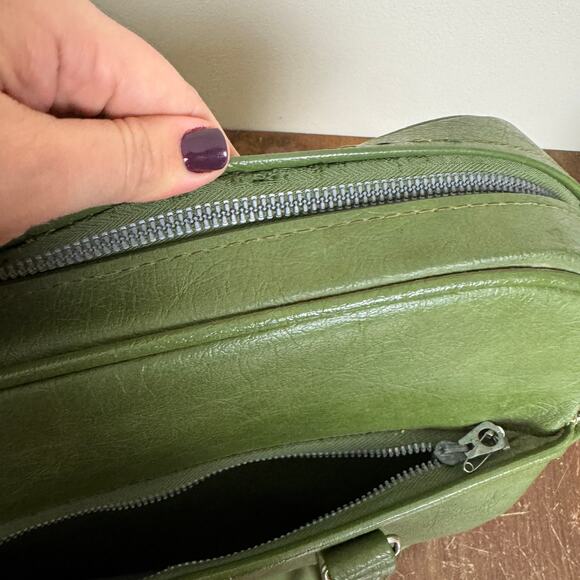 Vintage Samsonite Silhouette Denver, CO Green Zipper Carry-on Train Bag Handles - Picture 12 of 16